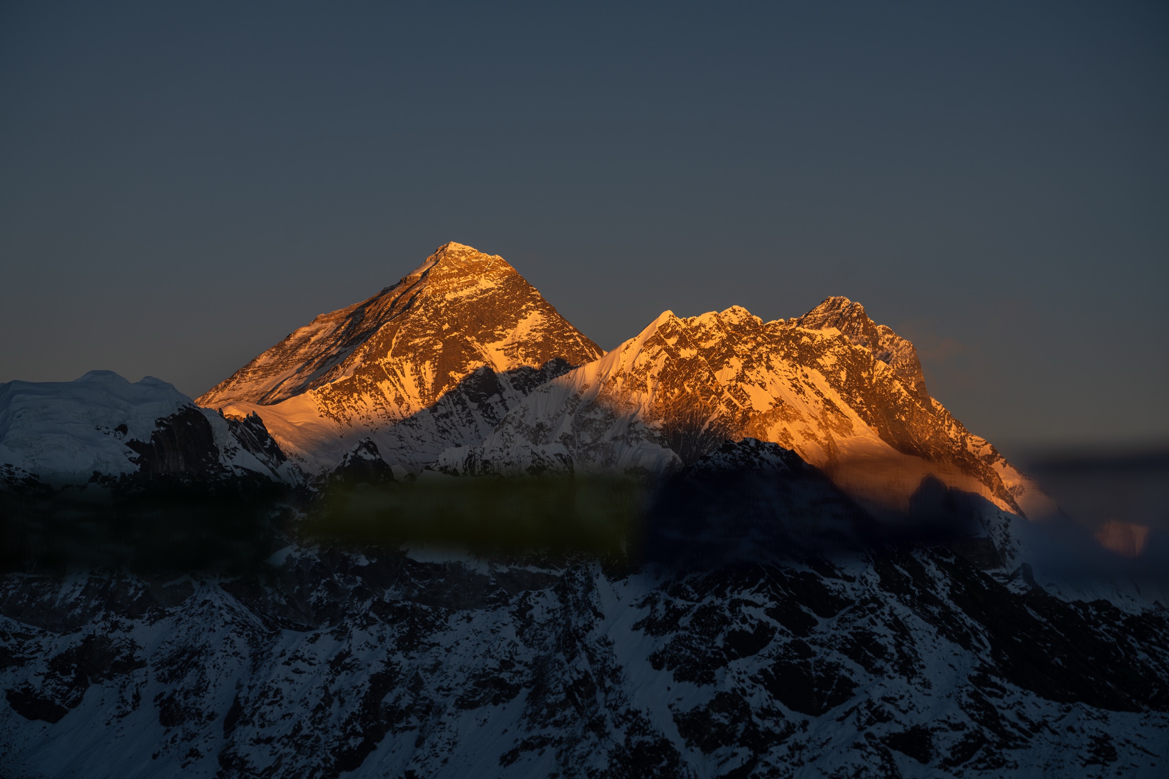 Himalayan peak at dusk